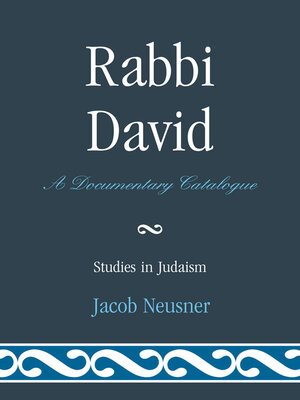 cover image of Rabbi David